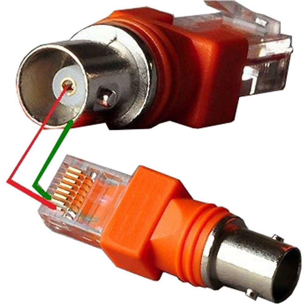 Accessories 1Pc Cable Connector Barrel Coupler Computer Cables Coaxial Connectors BNC Female To RJ45 Male Adapter RJ45 To RF