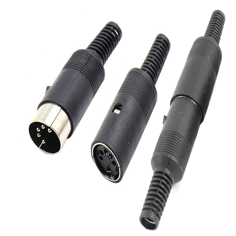 3/4/5/6/7/8 pin DIN man vrouw plug met plastic handvat en vrouwelijke socket behuizing paneelmontage chassis connector solderen