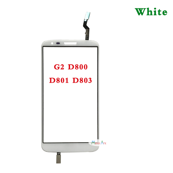 Vervanging 5.2 "Voor Lg G2 D802 D805 En G2 D800 D801 D803 Touch Screen Digitizer Sensor Buitenste glas Lens Panel: D800 D803 White