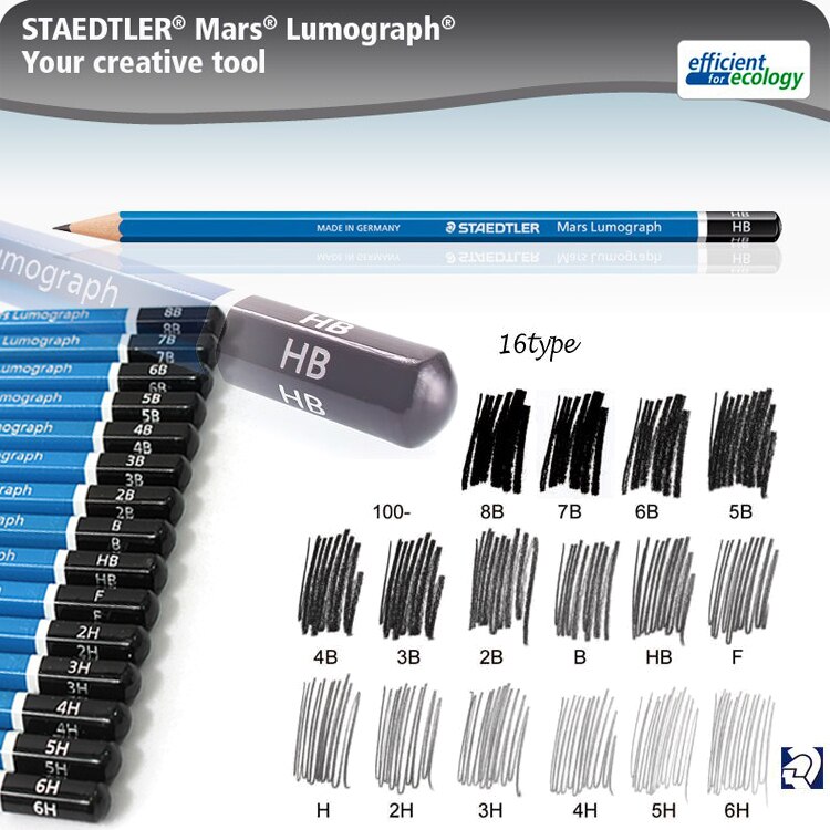 STAEDTLER 100 16 tipos lápices de dibujo 12 unids/lote