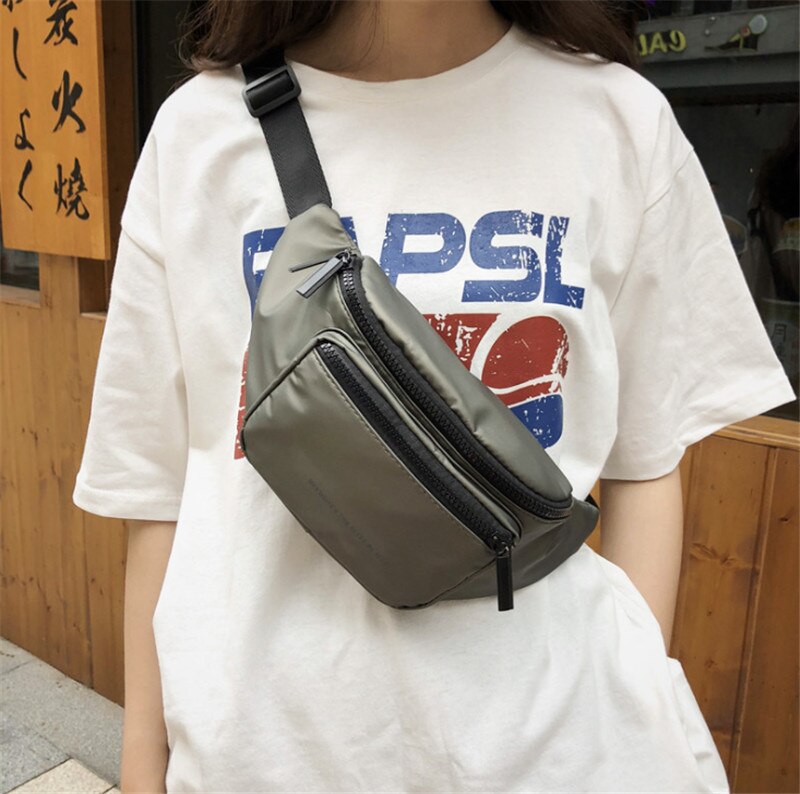 Męska wodoodporna torba na biodro zwykły posłaniec na ramię z powrotem na zewnątrz sportowa saszetka na pasek: szampan