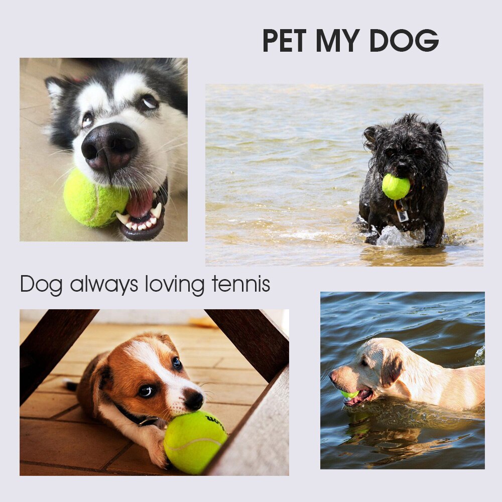 Welkin 63Mm Pet Hond Puppy Tennisbal Werper Chucker Launcher Spelen Speelgoed Levert Outdoor Sport Met Rubber voor Huisdieren