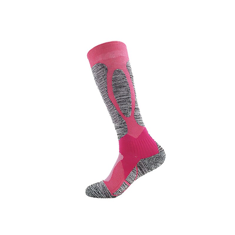 Professionele Basketbal Sokken Elite Dikke Sport Sokken Antislip Duurzaam Skateboard Handdoek Bodem Sokken Sport Ski Kousen: rose red