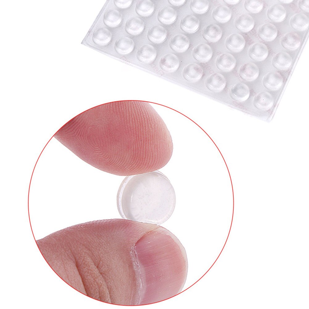 64Pcs/sheet Silicone Transparent Buffer Pads Self-adhesive Collision Cushion Furniture Ceramic Cabinets Doors Bumper Cushions