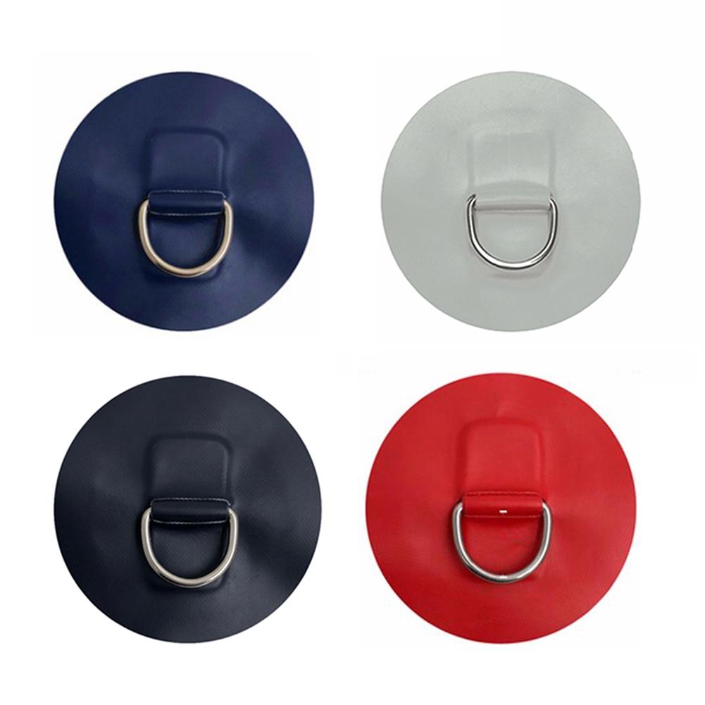 Rvs D-Ring Pad Patch PVC Ronde ring Pad voor Opblaasbare Boot Vlot Rubberboot Surfplank Waterscooters Onderdelen Accessoires 4