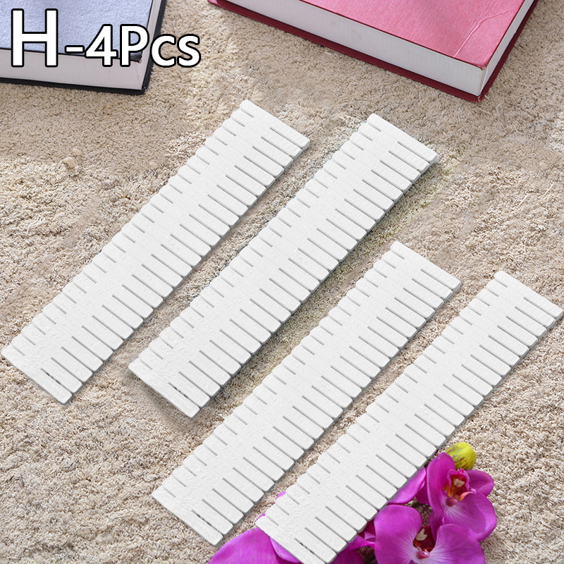 2/4pcs Plastic DIY Grid Drawer Adjustable Separator Divider Cabinet DIY Grid Household Necessities Storage Chest Organizer Tools: 4pcs-White