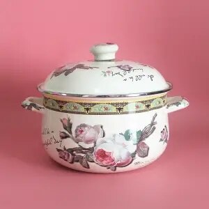 Casserole Cooking Pot Enamel Soup Stew Soup Cook Pot Kitchen Utensil 4 Litre Kitchen Utensil Home Daily Use Ceramic Cookware: E   22cm 4L