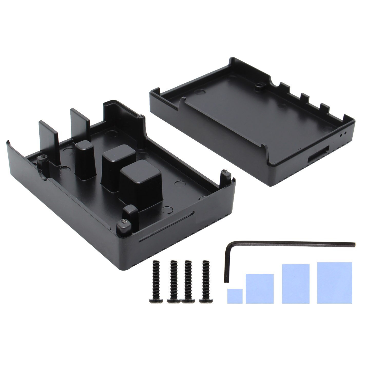 Raspberry Pi 4 Aluminum Alloy Passive Cooling Heat Dissipation Enclosure Metal Case for Raspberry Pi 4 Model B Only