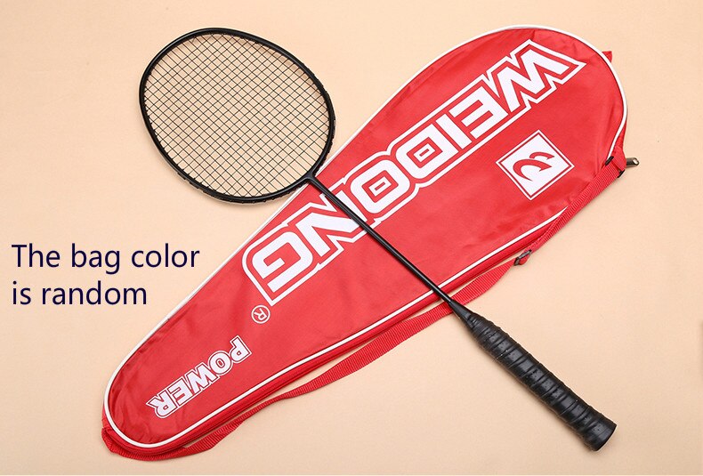Full carbon badminton racket genuine single shot ultra light 4u5u shot in senior amateur team training battledore