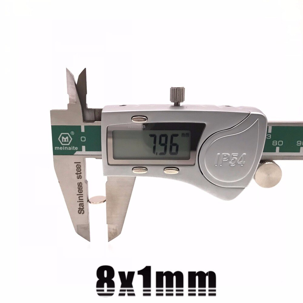 Disques magnétiques permanents Super puissants N35 en néodyme, 8mm x 1mm, lot de 10/50/100/200/500 pièces