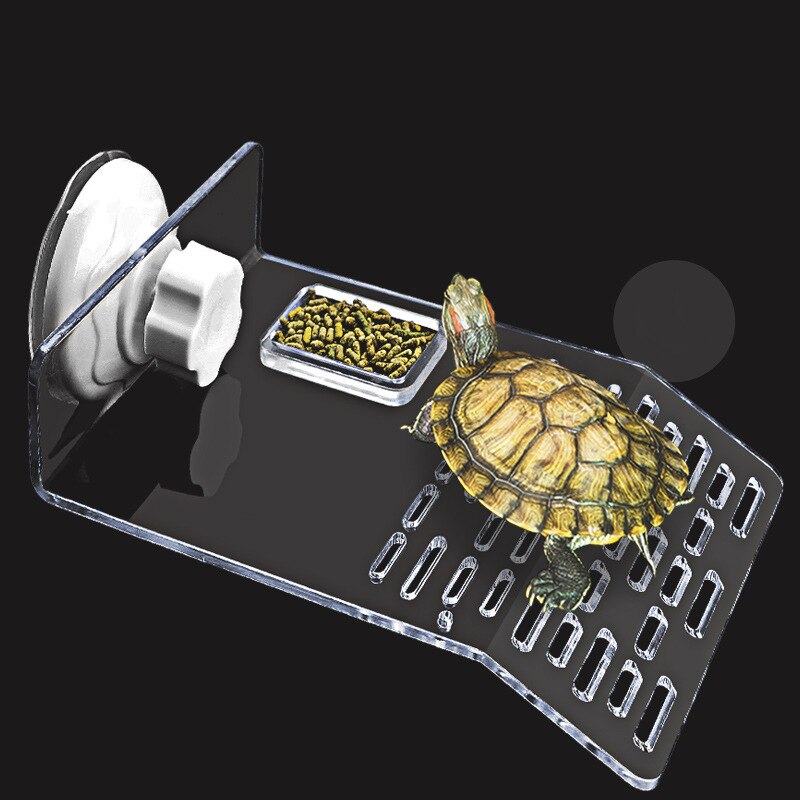 Akvarie skildpadde terrasse platform skildpadde forsyning akryl mole soltørrebord fodring trug dock crawler basking dekoration
