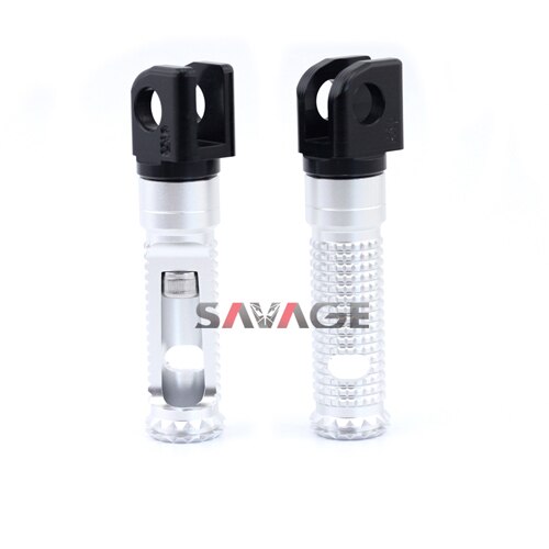 Reposapiés delanteros para motocicleta, pedales para moto KAWASAKI Z900 Z650 VERSYS-X 300 250 KLZ 1000 KLE 650 VERSYS NINJA H2: Silver