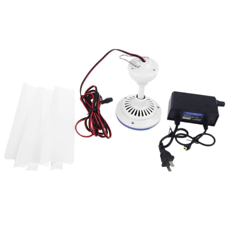 Ventilador de techo para el hogar, ventilador colgante de tienda con velocidad ajustable, CA de 100-240V, 12V, enchufe estadounidense