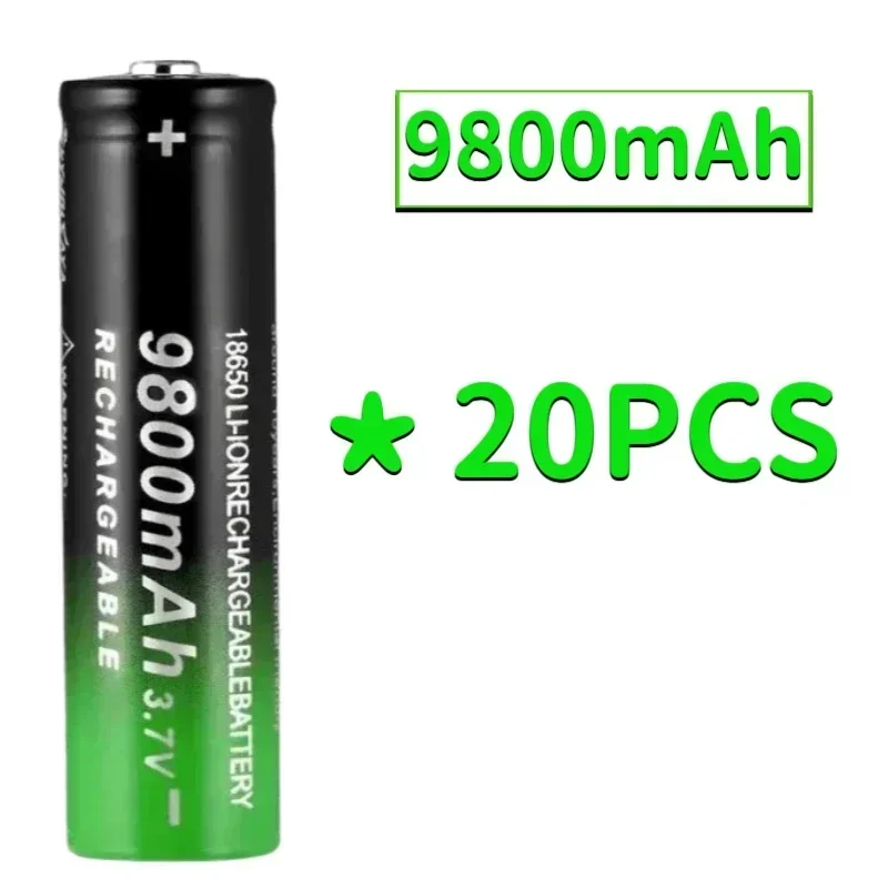 Neuer 18650 Li-Ion-Akku 9800 mAh, wiederaufladbarer 3,7 V-Akku für LED-Taschenlampen oder Akkus für elektronische Geräte