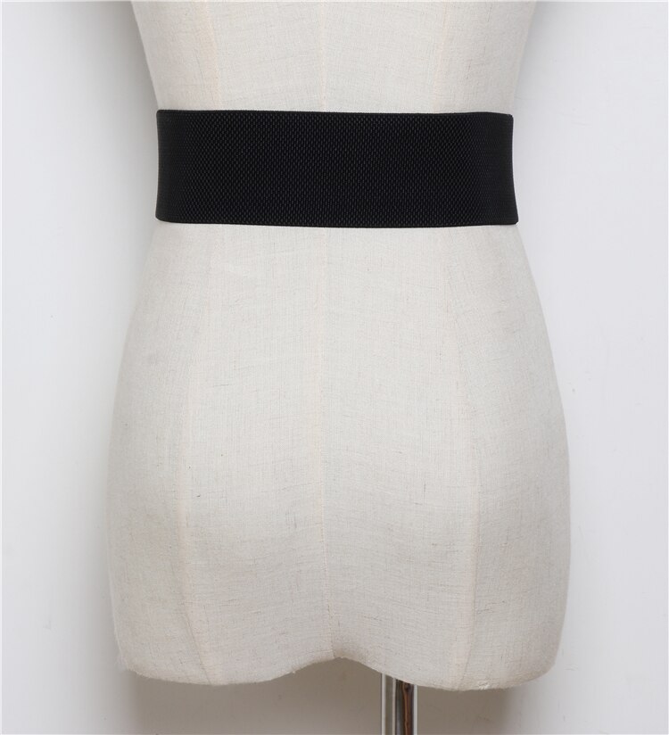 Mode Broeksbanden Voor Vrouwen Solid Stretch Brede Cumberbanden Trouwjurk Versiering Lady Pearl Gold Pin Gesp Riemen Jurk