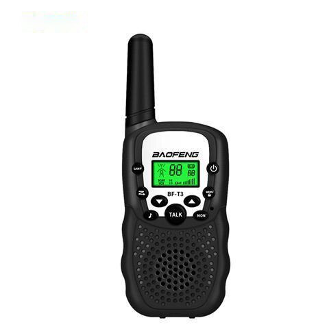 Walkie-talkie RT388 para niños, Mini estación de Radio bidireccional, 2 uds., para niños PMR/uso familiar/Camping 100-800M: Black one