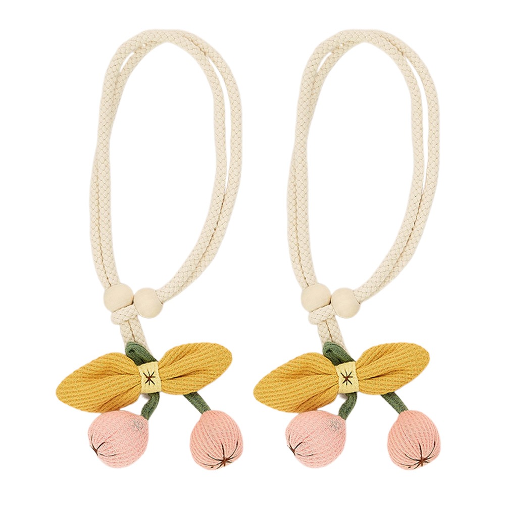 2PCS Adjustable Curtain Tie Sunflower Doll Flower Shape Curtain Rope Holders Cartoon Curtain Buckle Home Decor: Navy Blue