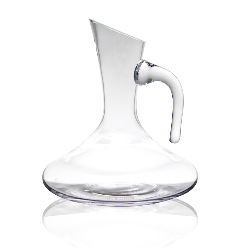 Decantador de vino de vidrio reforzado, jarra para vino tinto decorativa sin plomo, aireador de vino, accesorios de vino de lujo, soplado a mano