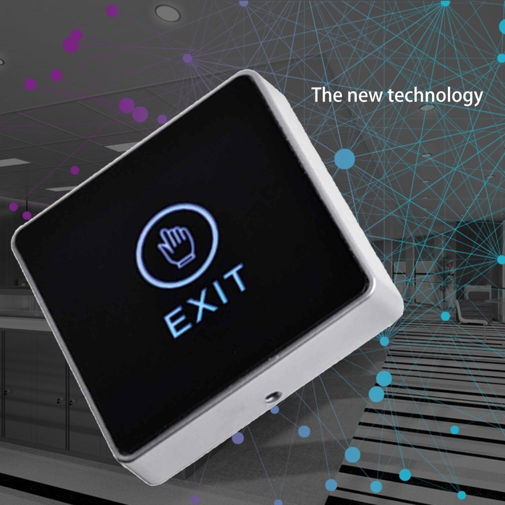 Push Touch Exit Button Door Exit Release Button Security Access Control System With LED Indicator Light For Gate Frame