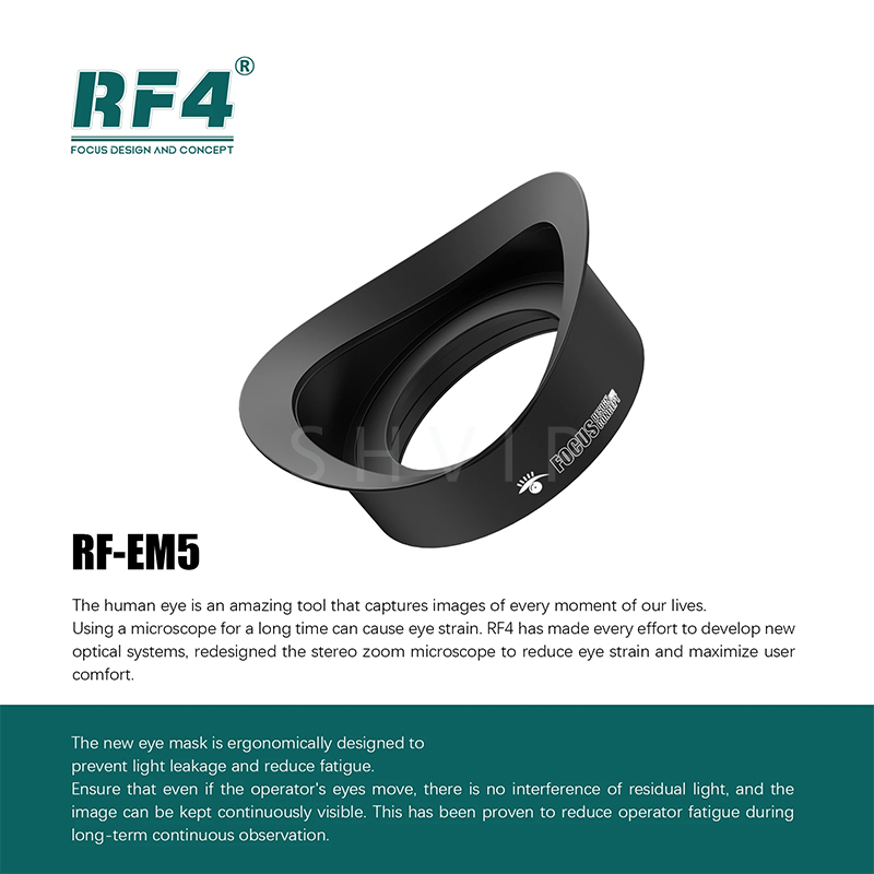RF4 Stereo Microscope Eyepiece Prevent Light Leaking Anti-fatigue Rubber Eye Guards Shield Cups RF-EM5 Repair Tools