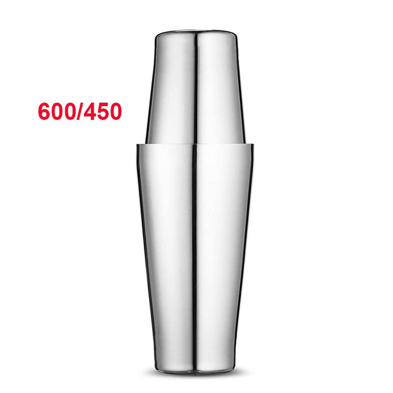 Stainless Steel Cocktail Set 550ml/750ml Cocktail Shaker Set with Muddler Jigger Bar Spoon Ice Tong Bartender Kit Bar Set: Boston 600x450