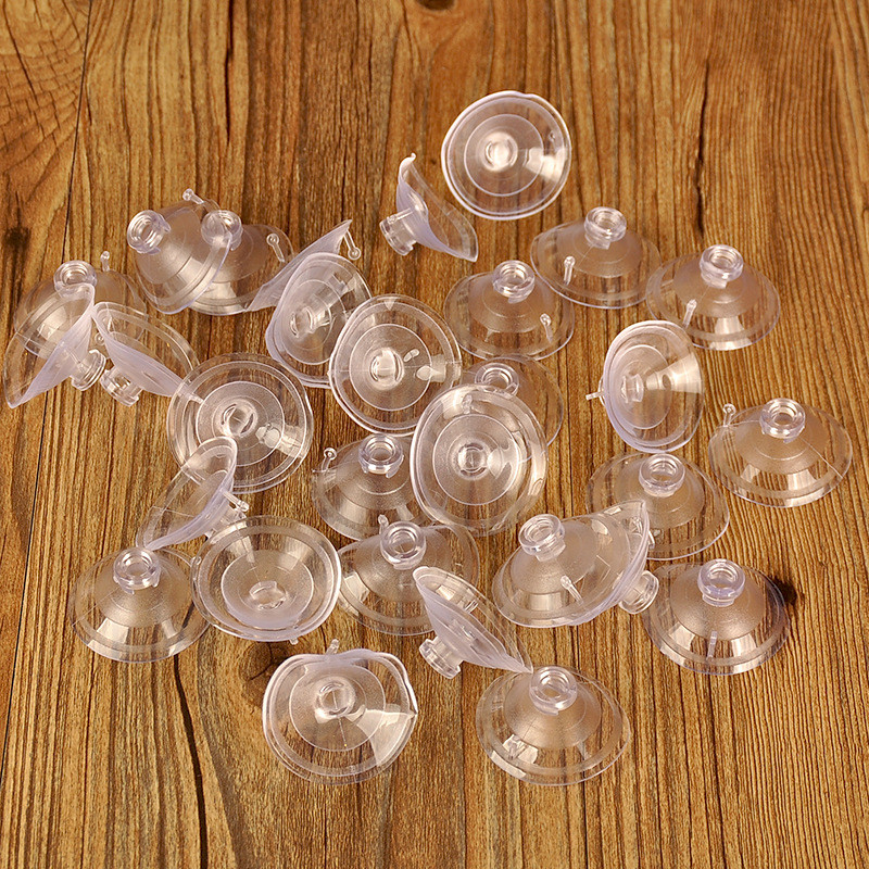 Ventouses puissantes en plastique Transparent perforé, ventouse de 4cm de diamètre, 10 pièces