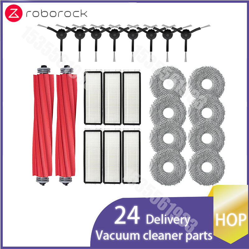 Roborock Q Revo P10 A7400RR Robot aspirador accesorio cepillo lateral principal filtro Hepa paños de fregona bolsa de polvo pieza de repuesto: Grey