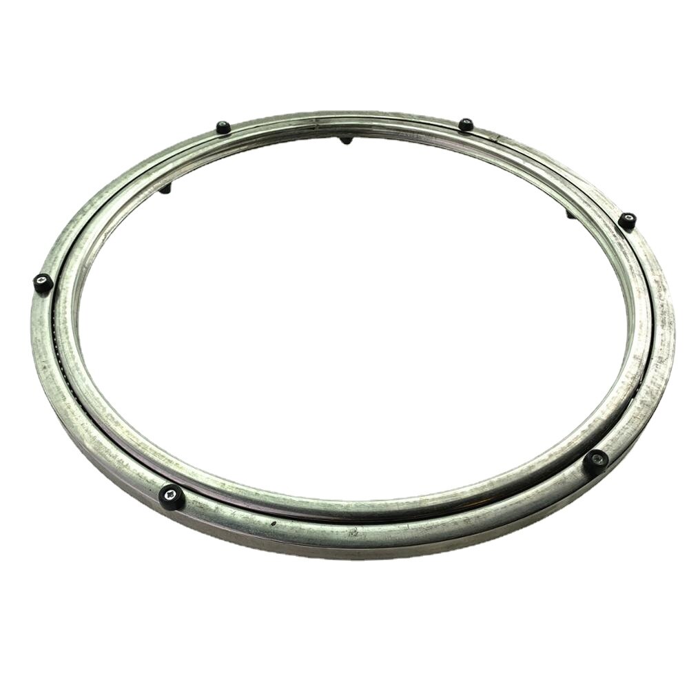 Rustfrit stål ring pot roterende bord base roterende rundt bord to-vejs glas roterende bord remskive kerne bord overflade