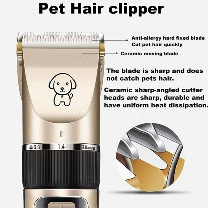 Pet Dog Grooming Kit clipper Electrical Trimmer Rechargeable Grooming Cordless Hair Tool Haircut Shave Machine Set