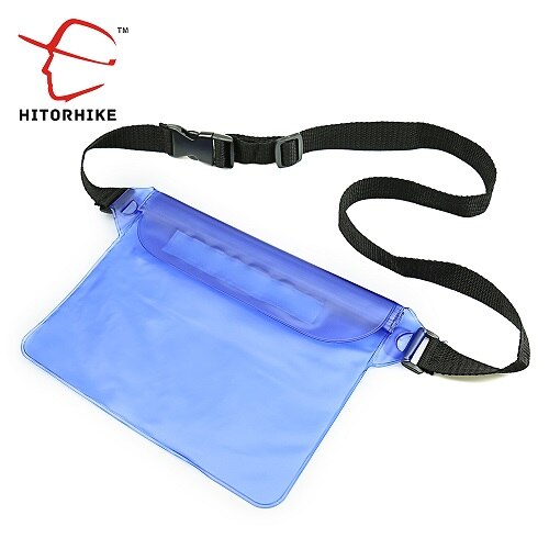 Hitorhike sport udendørs camping klatring vandretal tasker vandtæt pose tør taske sag med talje skulderrem pakke: 2ps blå