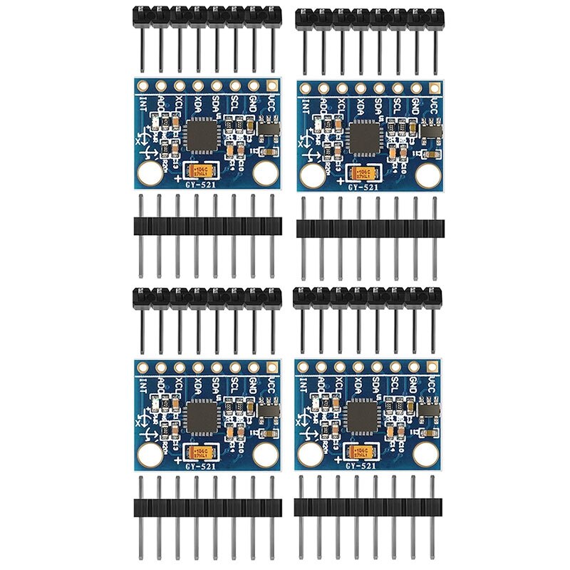4 X GY-521 MPU-6050 MPU6050 6DOF Module 3 Axis Gyroscope 3 Axis Accelerometer for Raspberry Pi and for Arduino Projects: Default Title