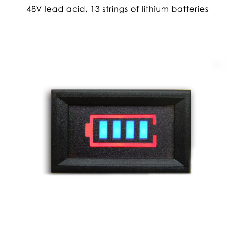 Elbil batterimåler bly-syre og lithium-ion batteri batterikapacitetsindikator bord batterikapacitetsindikator: 48v