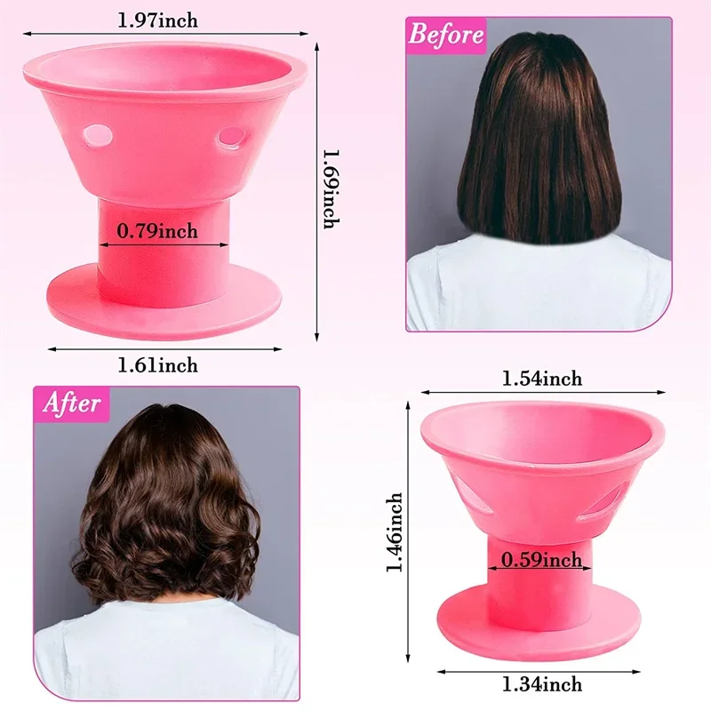 10/20 piezas rizador de pelo sin calor de silicona de goma suave, rulos mágicos para el cabello, Clips portátiles sin calor, herramientas de peinado para el cabello rizado DIY