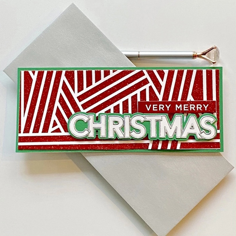Ch presell slimline natal corte de metal dados 3d diy scrapbooking carbono afiada artesanato morrer foto cartões de convite decoração