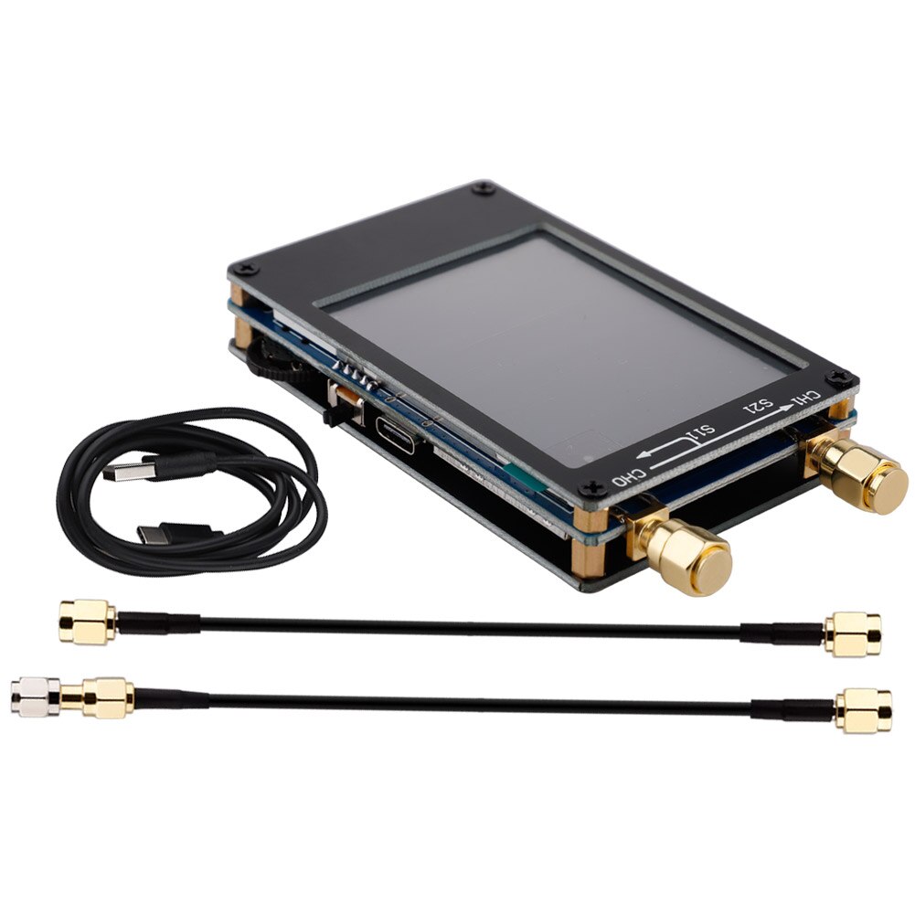 HDMB 2.8INCH Vector Network Analyzer MF HF VHF UHF Black Measuring S Parameters,with RF Demo kit