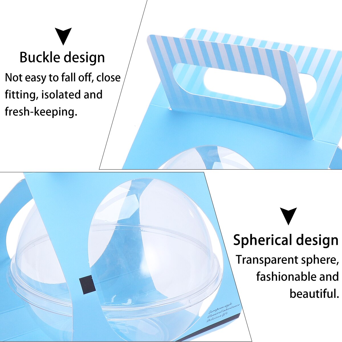 10pcs Plastic Cake Container Transparent Shape Cake Container Disposable Mousse Round Cake Container )