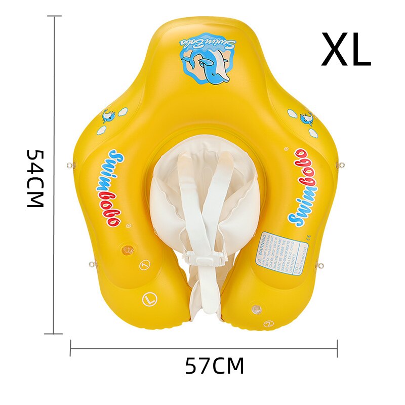 Galleggiante da nuoto per bambini con baldacchino gonfiabile anelli da nuoto galleggianti per bambini accessori per piscina da nuoto per bambini giocattoli estivi da bagno a cerchio: A Yellow XL