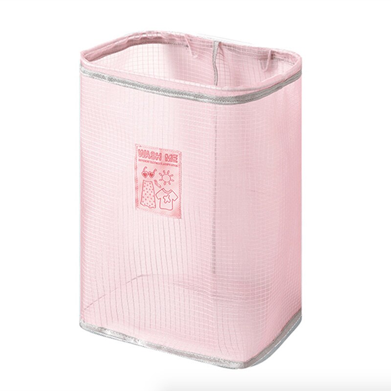 Wall Mounted Breathable Laundry Basket Foldable Dirty Clothes Basket Bathroom Clothes Storage Baskets Laundry Organizer: pink