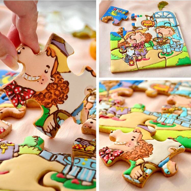 Rvs Puzzel Vorm Cakevorm Cookie Cutter Fondant Taart Decoreren Gereedschappen Sugarcraft Cutter Cake Bakken Tool