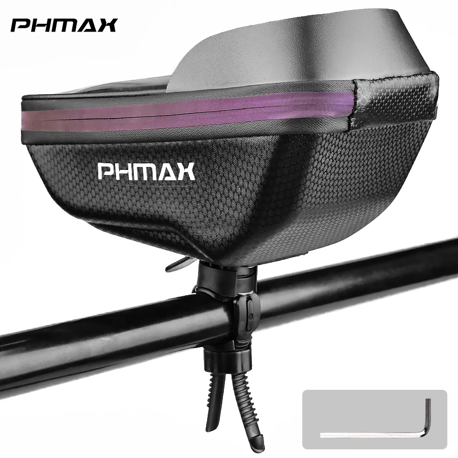Phmax Mountainbike tragbare Tasche Rennrad Heck tasche große Kapazität Toolkit wasserdichte Sattel tasche Fahrrad ausrüstung PVC-Material: WHITE