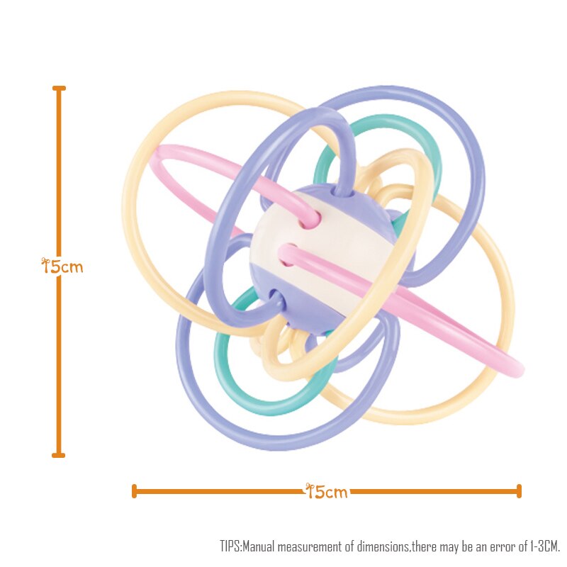 Bpa Gratis Veiligheid Baby Speelgoed Bijtring Baby Molaire Manhattan Bal Houder Rammelaar 3 Tot 24 Maanden Geboorte