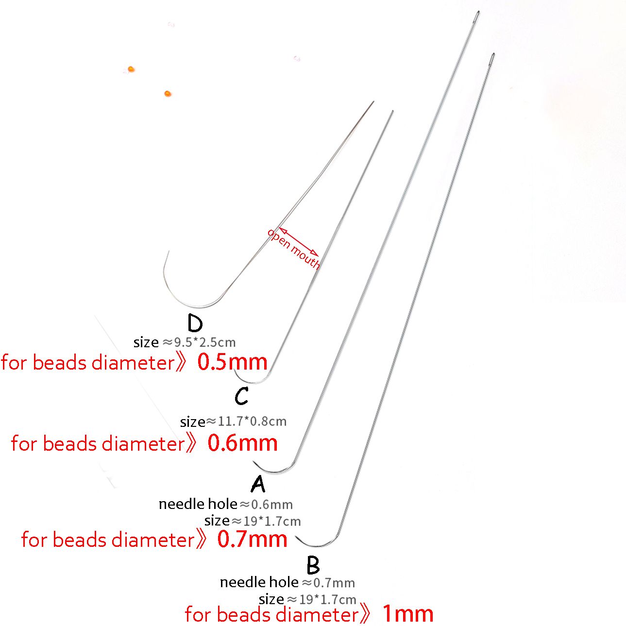 1/3 Pcs Curved Beading Needles Stainless Steel Curved Beading Needles For DIY Jewelry Making Sewing Tools