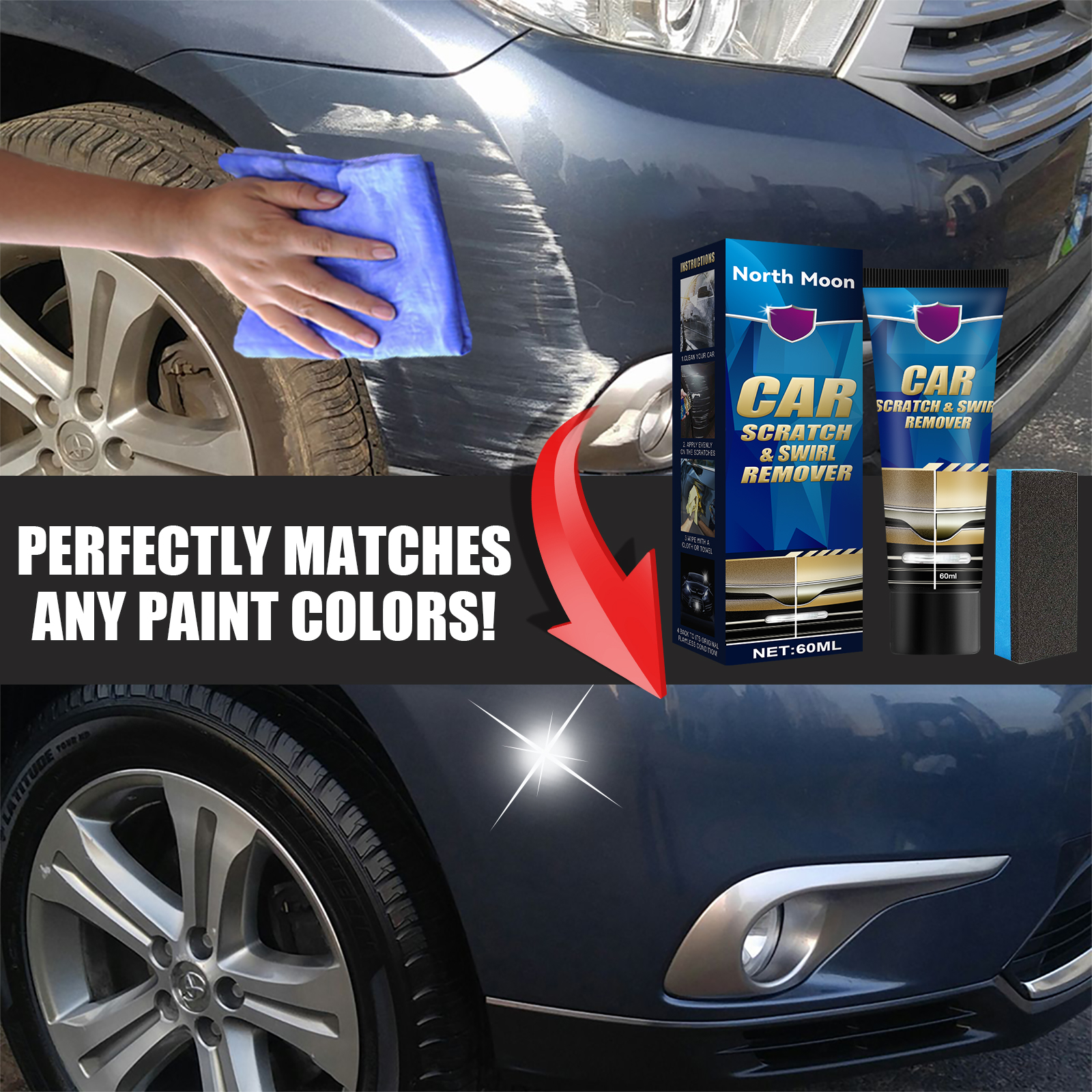 Auto Scratch Remover Kit Auto Body Paint Krassen Reparatie Polijstwas Swirl Verwijderen Reparatie Zorg Accessoires Gereedschap Auto Reparatie