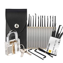 Lock Pick Set Met Transparante Training Hangslot En Credit Card Lock Picking Tool Kit Voor Beginners En Pro Slotenmakers