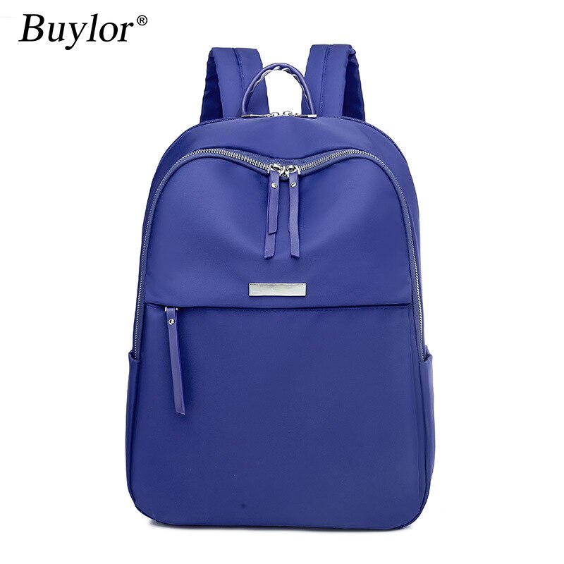 Buylor Oxford Vrouwen Rugzak Mode Eenvoudige Computer Bag Meisjes Schoudertas Schooltas Vrouwelijke Grote Capaciteit Rugzak: Blue