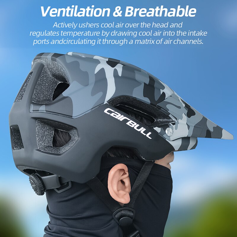 Cairbull MTB Bicycle Helmet Mountain Bike Removable Sun Visor XC DH AM HardTrail ENDURO Cycling Outdoor Safety Helmet