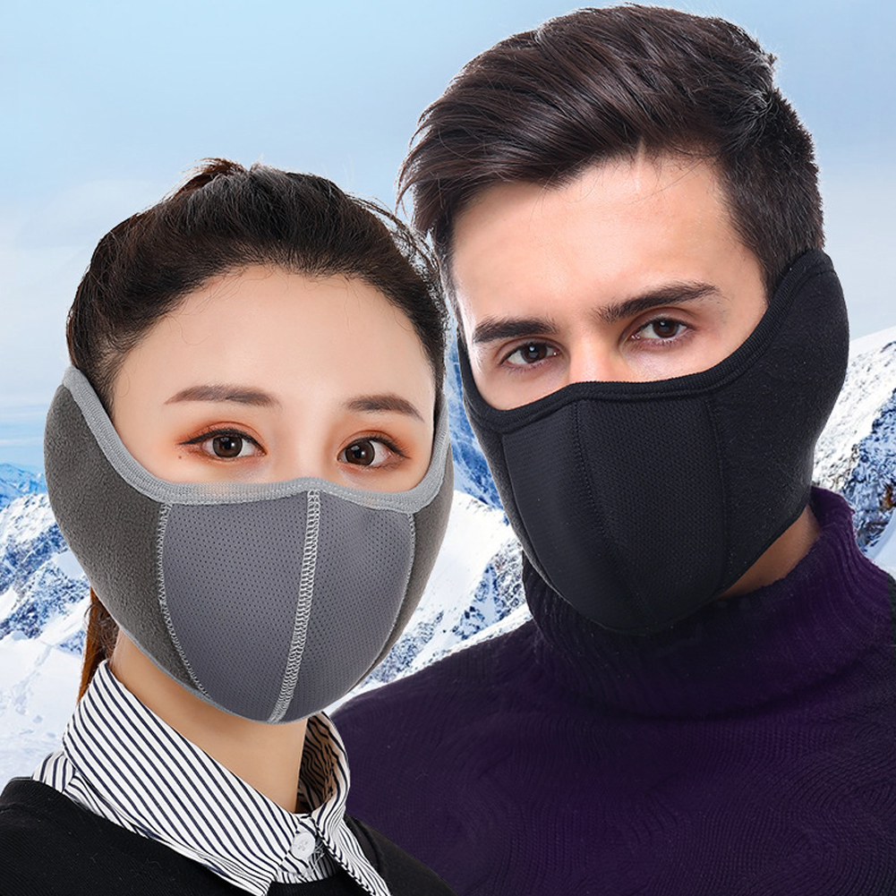 Unisexe demi masque hommes femmes hiver masque polaire cache-oreilles équitation Ski Snowboard accessoires de plein air vent froid protection