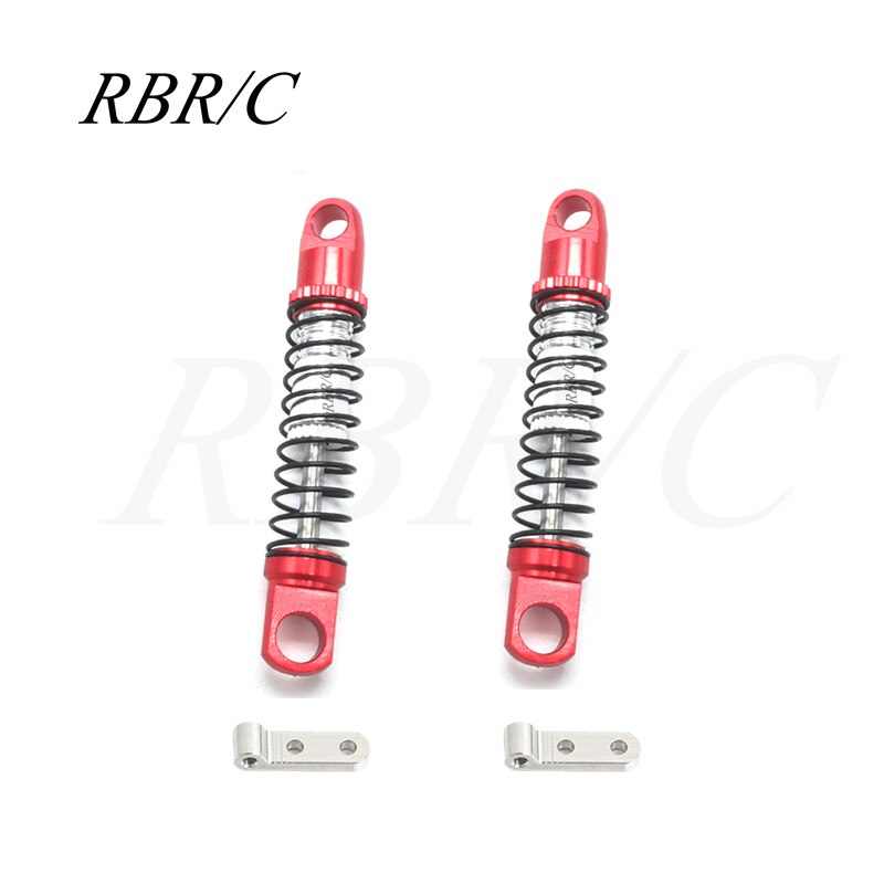 Rbr/c R493リアアクスル金属ショックアブソーバーアップグレードキットdiyアクセサリー四輪駆動クライミングrcカーマイクロトラックwpl 1 D12車: Red Shock Absorber