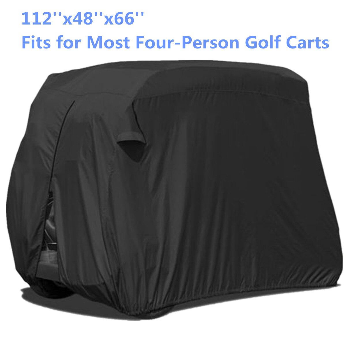 4-Seater Passengers Golf Cart Cover Oxford Car Roof Enclosure Covers Golf Storage Zippered 285X122X168cm Waterproof Club
