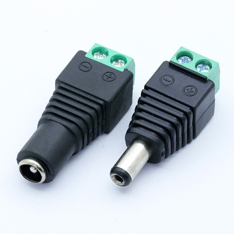 4 Stuks Dc Power Connector, 5.5X2.1Mm Dc Balun Connector, Mannelijke & Vrouwelijke